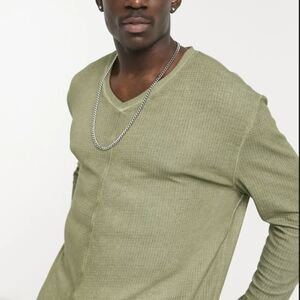 ASOS Design Relaxed Oversized V Neck Long Sleeve